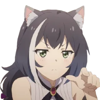 🧐 Anime, Garota gato, Kemonomimi, Fofo, Desenho animado, Mangá, Kawaii, Garota telegram sticker
