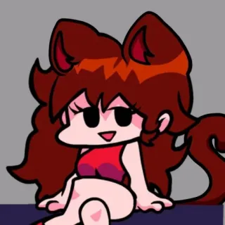 🍬 Girlfriend Friday Night Funkin' gra wideo, friday night funkin', dziewczyna, kocie uszy telegram sticker