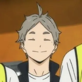 😊 Sugawara Koushi Haikyuu!! Anime, Manga, Haikyuu, Sugawara Koushi, mignon, souriant, Karasuno telegram sticker