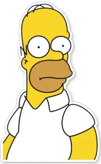 😳 Homer Simpson The Simpsons Cartoon, Homer Simpson, Die Simpsons, Figur, Gelb, Lustig, Komödie telegram sticker