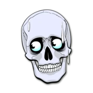 😨 crâne, flippant, squelette, effrayant, horreur, mort whatsapp sticker