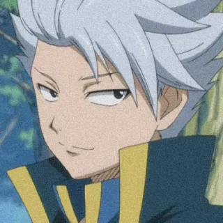 😏 Gray Fullbuster Fairy Tail anime, manga, ice mage, gray fullbuster, fairy tail, white hair, cool, magic telegram sticker