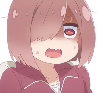 😰 Anime, Kartun, Gadis, Ekspresi, Keringat, Terkejut telegram sticker