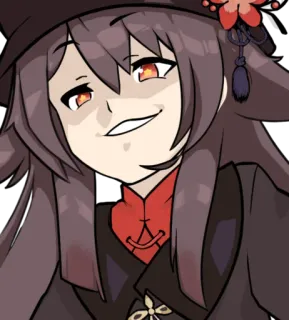 🌸 Hu Tao Genshin Impact anime, ragazza, arrogante, genshin impact, hu tao telegram sticker