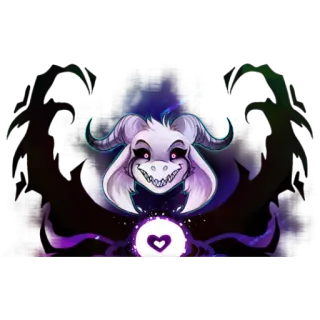 😈 Toriel Undertale monstre, jeu vidéo, Undertale, chèvre, magie telegram sticker