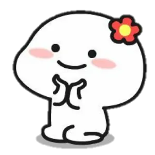 ☁ süß, figur, blume, glücklich telegram sticker