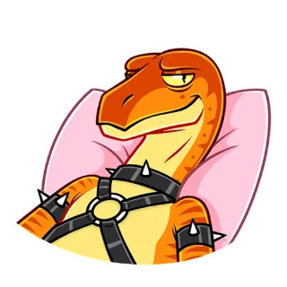😏 dinosaurio, reptil, dibujo animado, animal, personaje, pegatina telegram sticker
