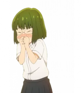 ☺️ anime, garota, fofa, corada telegram sticker