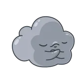 😒 cloud, weather, cartoon, gray, calm telegram sticker