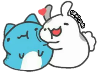 👫 @Sigilo_packs 스티커, 고양이, 토끼, 만화, 귀여운, 사랑 telegram sticker