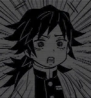 🍌 Giyu Tomioka Demon Slayer Anime, Demon Slayer, Giyu Tomioka, Manga, Choqué, Dessin animé whatsapp sticker