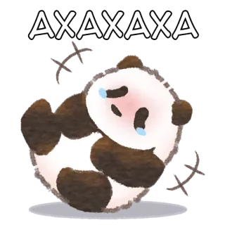 😂 AXAXAXA 熊猫, 可爱, 哭, 伤心, 卡通, 动物, 情感 telegram sticker