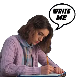 ✍ WRITE ME writing, woman, pen, paper, inspiration telegram sticker