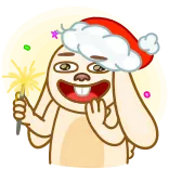 Christmas Bunny telegram stickers
