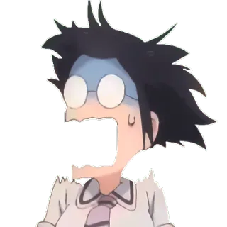 👽 Desenho animado, Anime, Personagem, Surpreso, Chocado, Engraçado telegram sticker