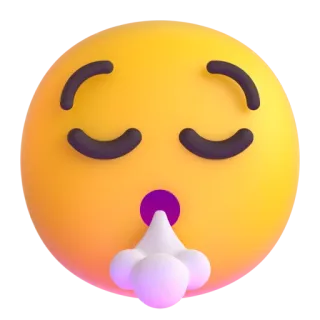 😤 อิโมจิ, สงบ, หน้า, สีหน้า, สีเหลือง telegram sticker