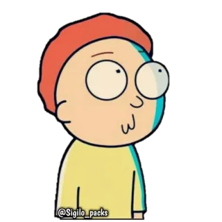 😳 Morty Rick and Morty @Sigilo_packs dessin animé, animé, Morty, Rick et Morty, série télé telegram sticker