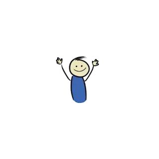 😊 stick figure, happy, cartoon, drawing telegram sticker