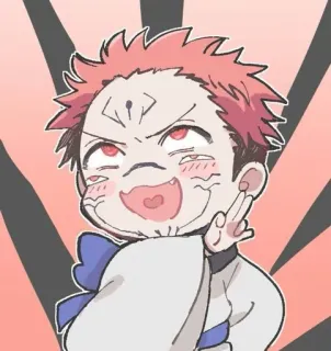 😜 アニメ, マンガ, キャラクター, 侮辱的ジェスチャー, 中指, 漫画 telegram sticker