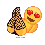 😍 絵文字, お尻, ハートの目, セクシー, 官能的 whatsapp sticker