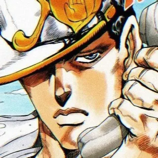 ☎️ Jotaro Kujo JoJo's Bizarre Adventure 애니메이션, 만화, 죠타로, 죠죠, 죠죠의 기묘한 모험, 캐릭터 telegram sticker