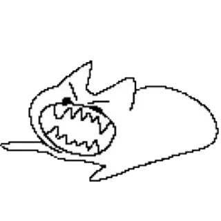 😡 cat, angry, drawing, animal, cartoon, illustration telegram sticker