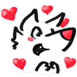 ❤ волк, сердце, милый, мультфильм, животное, любовь telegram sticker