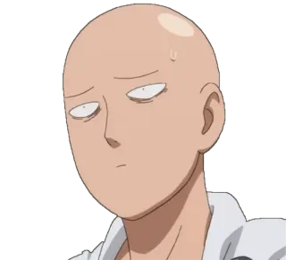 😑 Saitama One-Punch Man Anime, Saitama, One-Punch Man, Inexpresivo, Aburrido telegram sticker