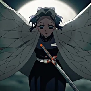 💜 Shinobu Kocho Demon Slayer Anime, Demon Slayer, Shinobu Kocho, Manga, Épée, Personnage, Animation japonaise whatsapp sticker