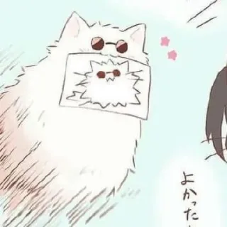 🧊 よかった kot, okulary przeciwsłoneczne, kawaii, rysunek whatsapp sticker
