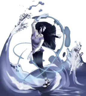 😌 Hinata Hyuga Naruto 애니메이션, 나루토, 히나타 휴가, 백안, 물 telegram sticker