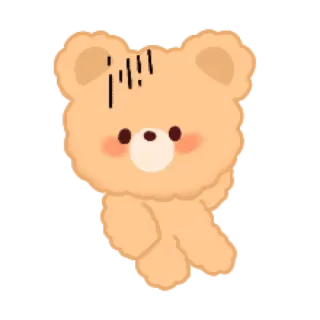 🐻 urso, fofo, adesivo, desenho animado, kawaii telegram sticker