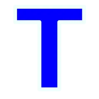 🔤 Буква T, Синий, Алфавит, Символ, Шрифт whatsapp sticker