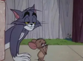 😊 Tom and Jerry cartone animato, gatto, topo, commedia, animazione, divertente telegram sticker