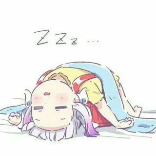 😴 ZZZ sleep, sleeping, anime, cute, cartoon, nap whatsapp sticker