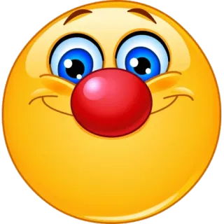 🤡 Emoji, Clown, Visage, Sourire, Joyeux, Drôle whatsapp sticker