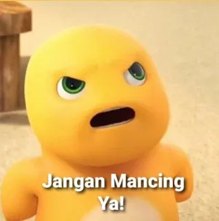 😡 Jangan Mancing Ya! Cartoon, Figur, Wütend, Ausdruck telegram sticker