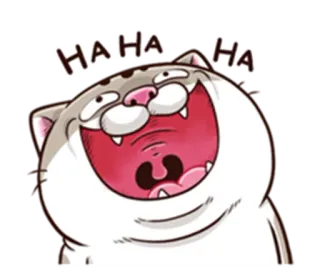 😸 HAHA HA HA Katze, Lachen, Lustig, Haha, Cartoon, Tier, Meme, Ausdruck whatsapp sticker
