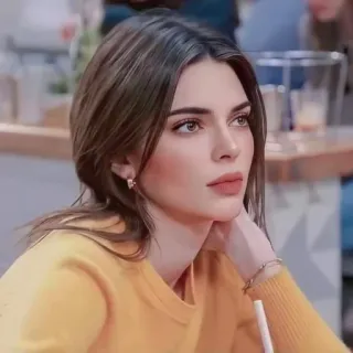 ✨ женщина, портрет, брюнетка, модель, кэжуал, мода, красота telegram sticker