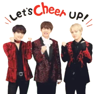 😇 Let's Cheer up! k-pop, tifo, felice, incoraggiamento, positivo telegram sticker