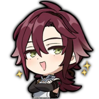 🤭 Heizou Genshin Impact Anime, Chibi, Heizou, Genshin Impact, Postać z gry, Fanart telegram sticker