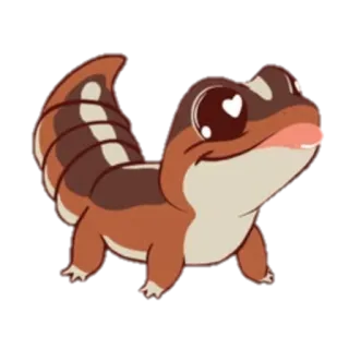 🥺 Gecko, Eidechse, Tier, süß, Cartoon telegram sticker