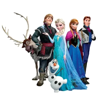 ☺️ Frozen frozen, disney, anna, elsa, olaf, kristoff, sven whatsapp sticker