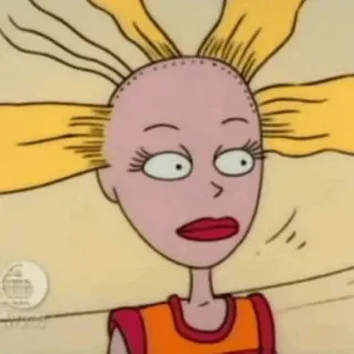 ⚡️ Angelica Pickles Rugrats desenho animado, Nickelodeon, programa de TV, Angelica Pickles, personagem telegram sticker