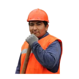 😌 worker, hardhat, construction, safety, man telegram sticker