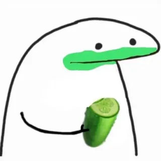💗 adesivo, desenho animado, pepino, comida, vegetal whatsapp sticker