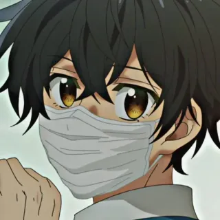 😷 Anime, Masque, Personnage, Cache visage, Manga telegram sticker