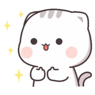 🍼 cat, cute, sparkles, kawaii, adorable, sticker whatsapp sticker