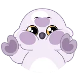 😯 cute, cartoon, animal, kawaii whatsapp sticker