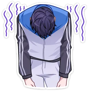 😖 sad, exhausted, anime, sticker telegram sticker